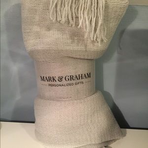 Mark & Graham Colorblock Throw in grey/ivory